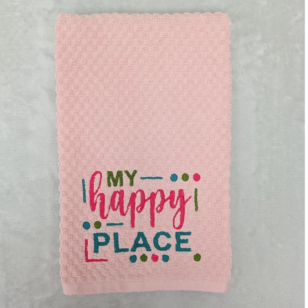 My Happy Place Kitchen Bath Bar Hand Towel